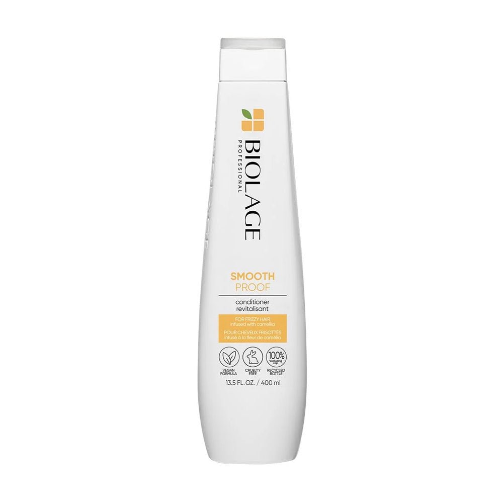 Biolage SmoothProof Conditioner 400ml - Anti-Frizz & Smoothing Hair Treatment for Dry, Damaged Hair - Salon Quality Leave-In Conditioner for Shiny, Manageable Hair - Perfect for Daily Use & Styling