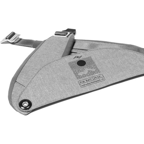 Peak Design Everyday Hip Belt v2 - Lightweight & Durable Waist Pack for Travel, Hiking & Outdoor Adventures (Ash Color)