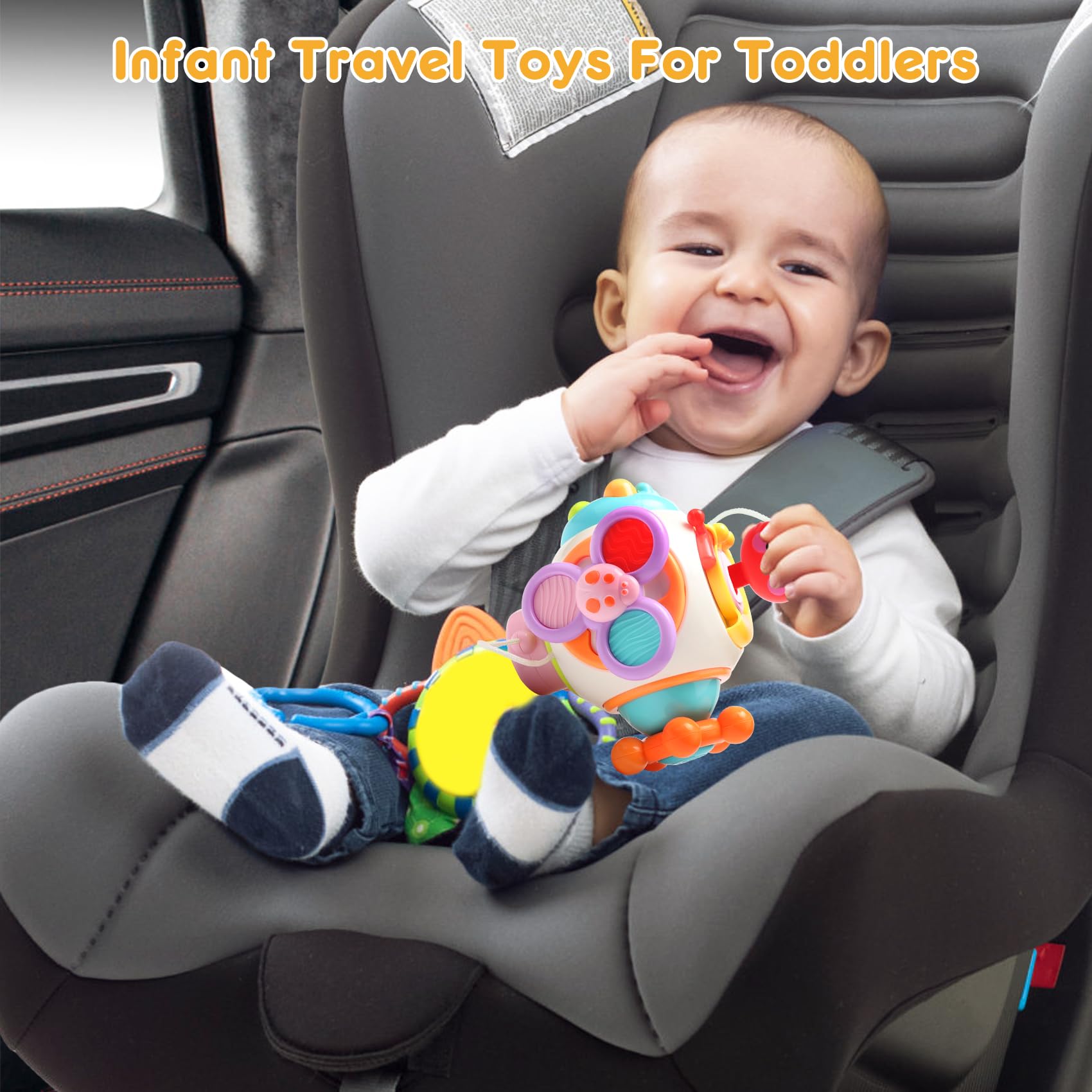 Montessori Sensory Toys for Toddlers 1-2 Years - Educational Baby Activity Cube for 6-18 Month Olds - Travel Learning Toys for Airplane & Car - Perfect Birthday Gift for Boys & Girls | Develop Fine Motor Skills & Cognitive Abilities