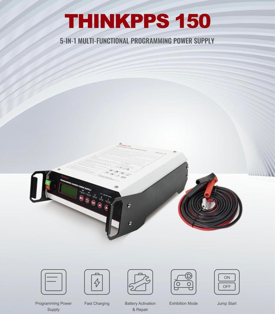 THINKPPS 150 Car Diagnostic Scanner Tool - OBD2 Code Reader with Flashing & Reprogramming Power Supply | Vehicle ECU Coding, Engine Fault Diagnosis | Perfect for Mechanics & DIY Auto Repair