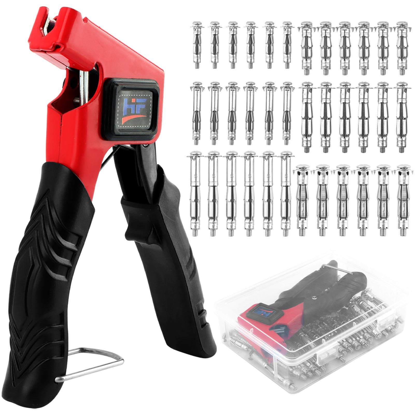 Heavy Duty Hollow Wall Anchors and Screws Kit - 36PCS Drywall Anchors in 6 Sizes with Setting Tool - Perfect for Hanging Pictures, Shelves & Home Decor