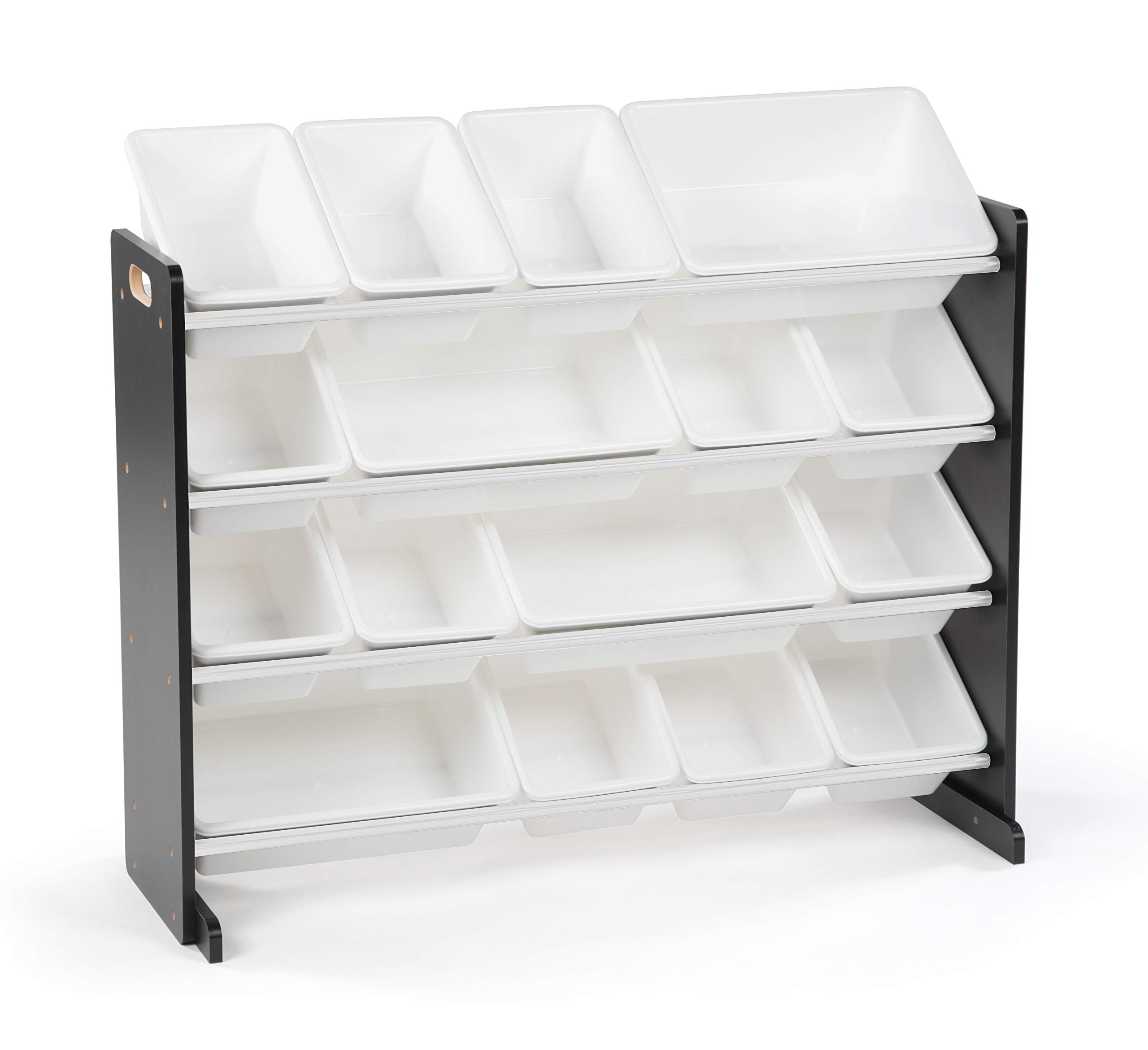 Humble Crew Supersized 16-Bin Toy Storage Organizer with Removable Bins – Large Kids Toy Organizer for Toddlers, Playroom & Nursery – Modern Black & White Toy Storage Bins – Perfect for Organizing Toys, Books & Crafts in Kids' Rooms & Daycares