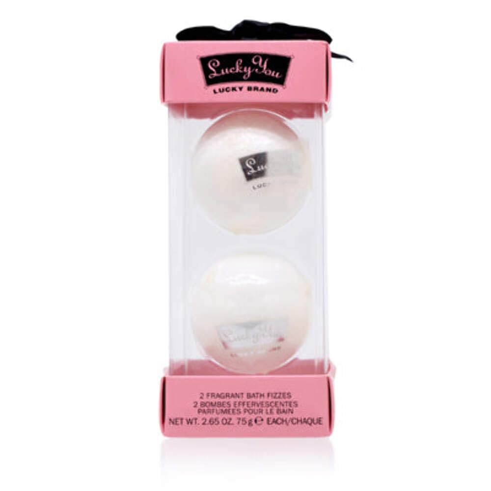 Lucky You Two Fragrant Bath Fizzes - Luxury Bath Bombs for Relaxation & Self Care, Perfect for Couples Spa Night or Romantic Gift