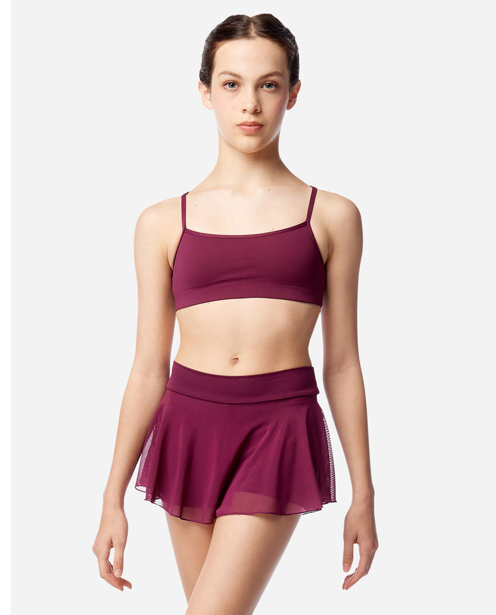 LUB855C Amaya Girls' Athletic Skort - Comfortable Stretchy Tennis Skirt with Built-in Shorts for Sports, Dance & School Activities