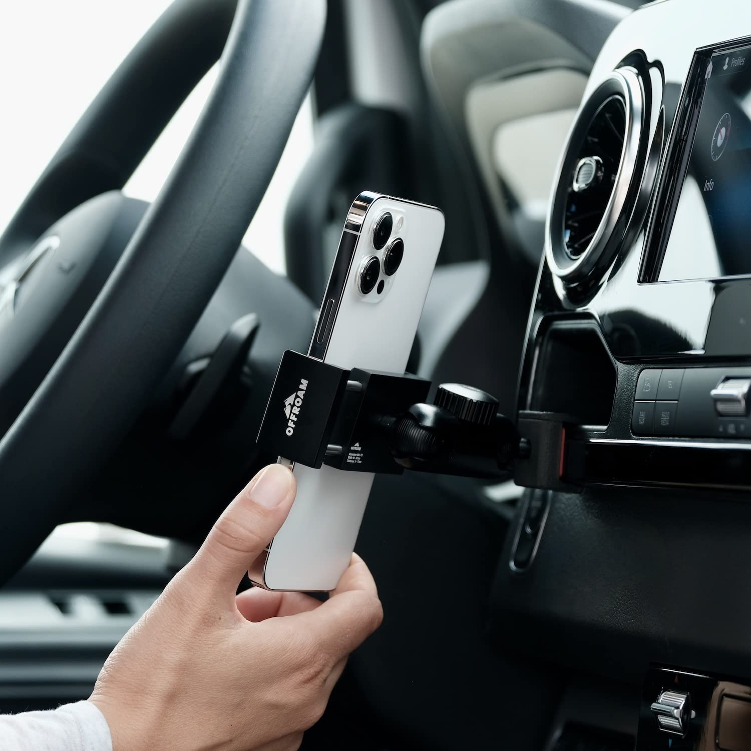 Premium Offroam Phone Mount for Mercedes Sprinter 2019-2024 (VS30) - Compatible with MBUX Touchscreen Console (7