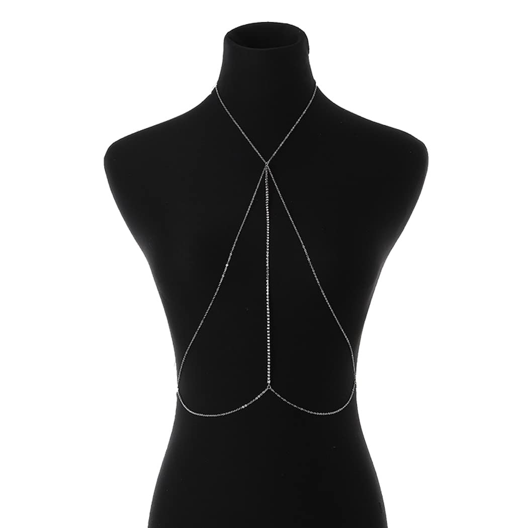 Sexy Rhinestone & Pearl Layered Body Chain for Women - Waist Belly Chain Bikini Accessory, Beach Party Jewelry | Perfect for Pool Parties, Music Festivals & Summer Vacations