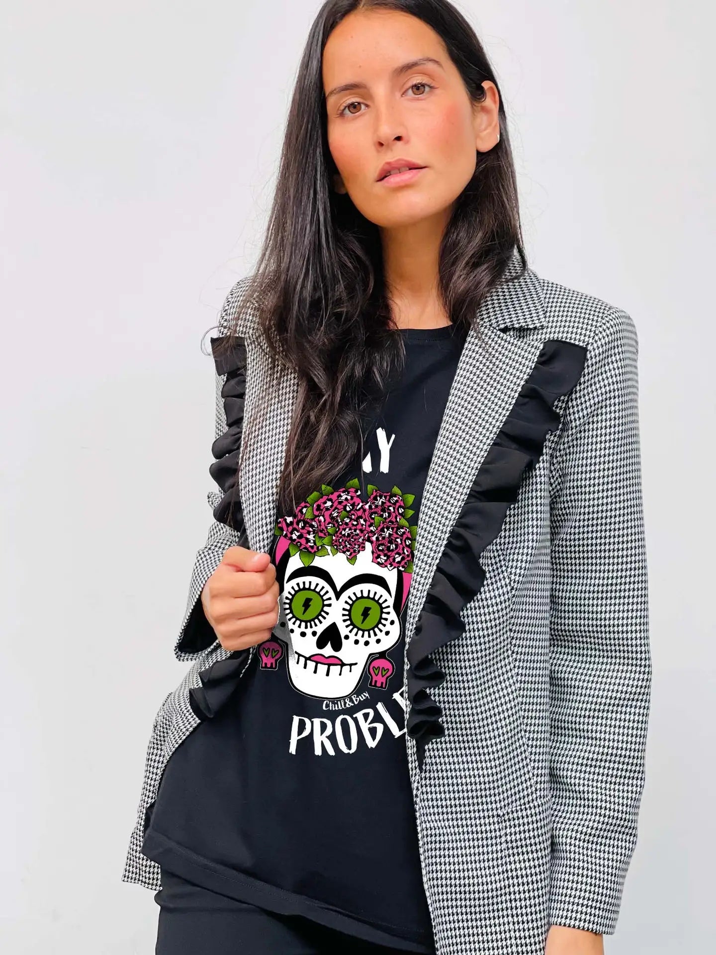 Katryna Houndstooth Blazer for Women - Elegant & Unique Office Wear, Business Attire & Special Occasions