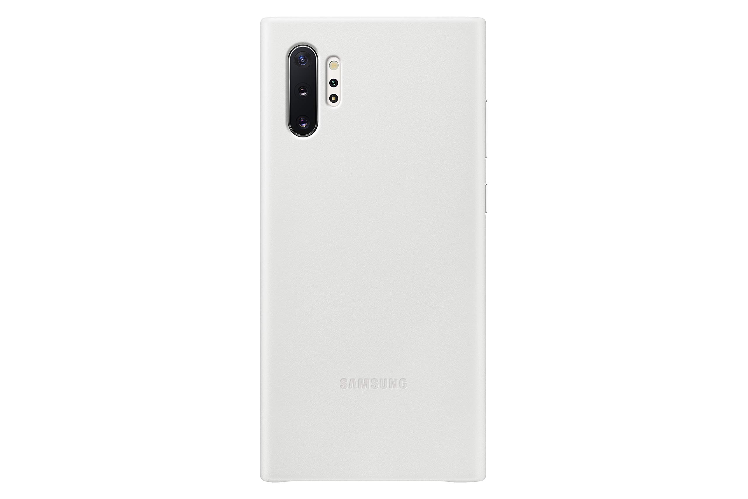 Original Samsung Galaxy Note 10+ Genuine Leather Case - Premium White Protective Cover for Business & Travel Use