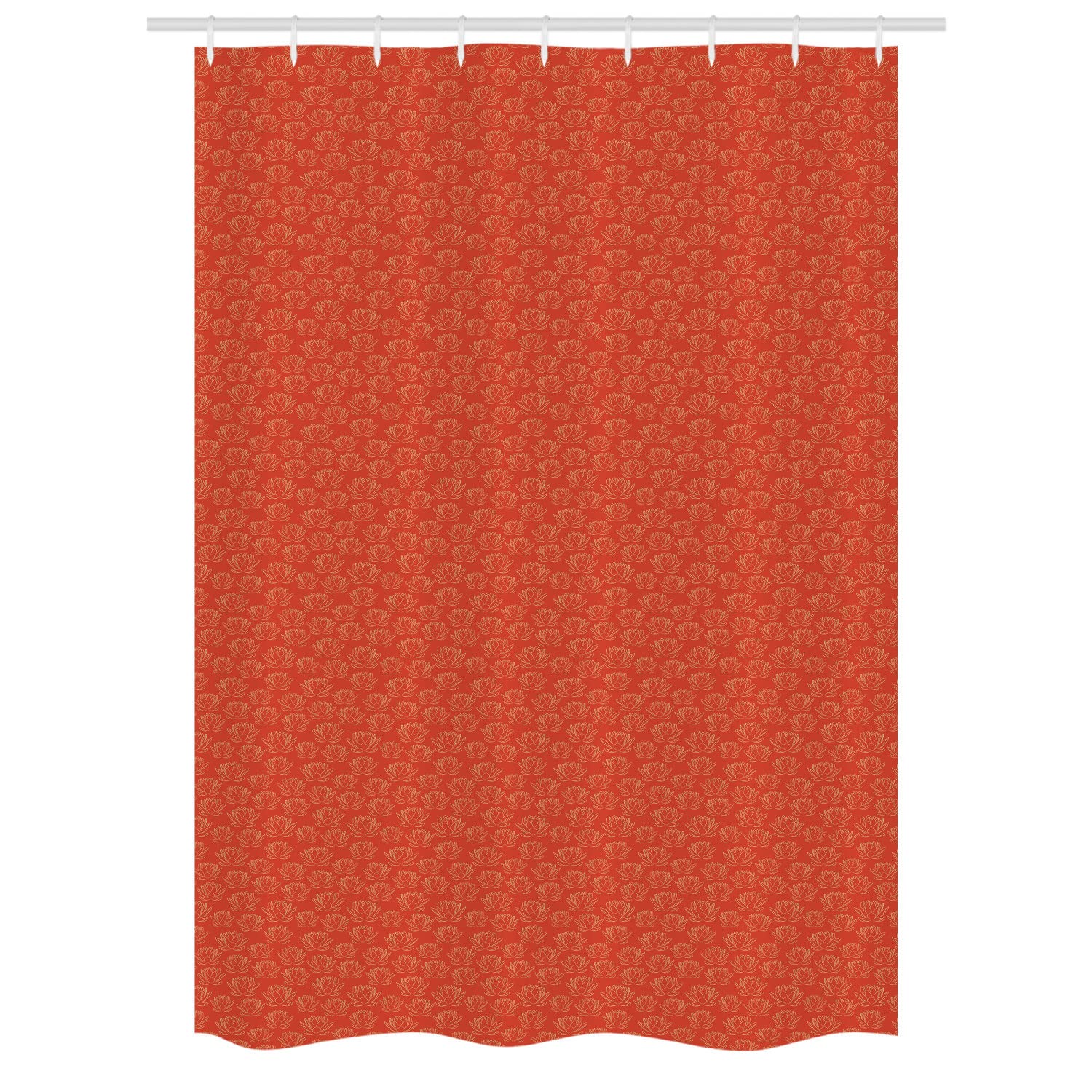 Ambesonne Japanese Lotus Flower Shower Curtain Set - Eastern Yoga Inspired Bathroom Decor, 54