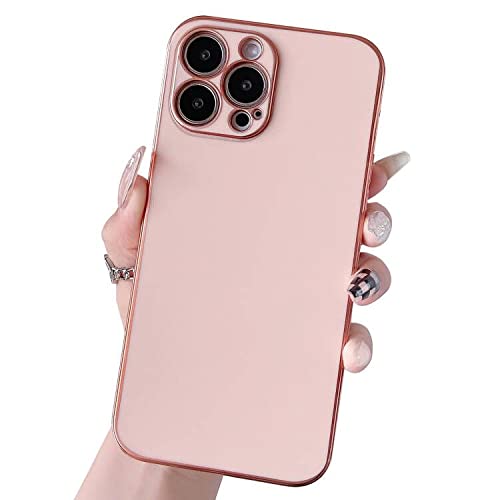Pink Slim Cute Silicone Phone Case for iPhone 13 Pro Max 6.7 Inch - Women's Chic Protective Cover | Perfect for Everyday Use, Work & Travel