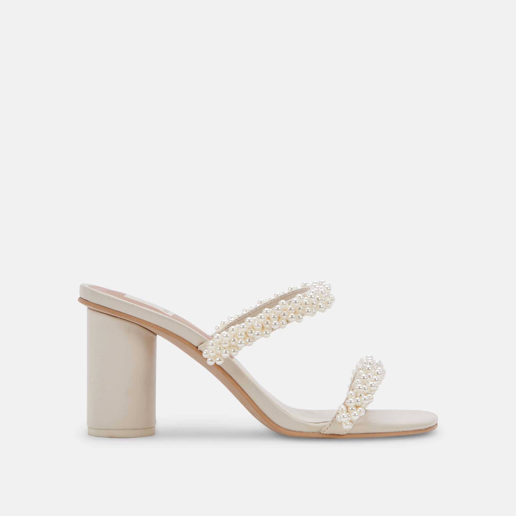 NOEL Women's Wide Heel Sandals with Vanilla Pearls - Comfortable & Stylish for Parties, Weddings, and Evening Events | re:vita