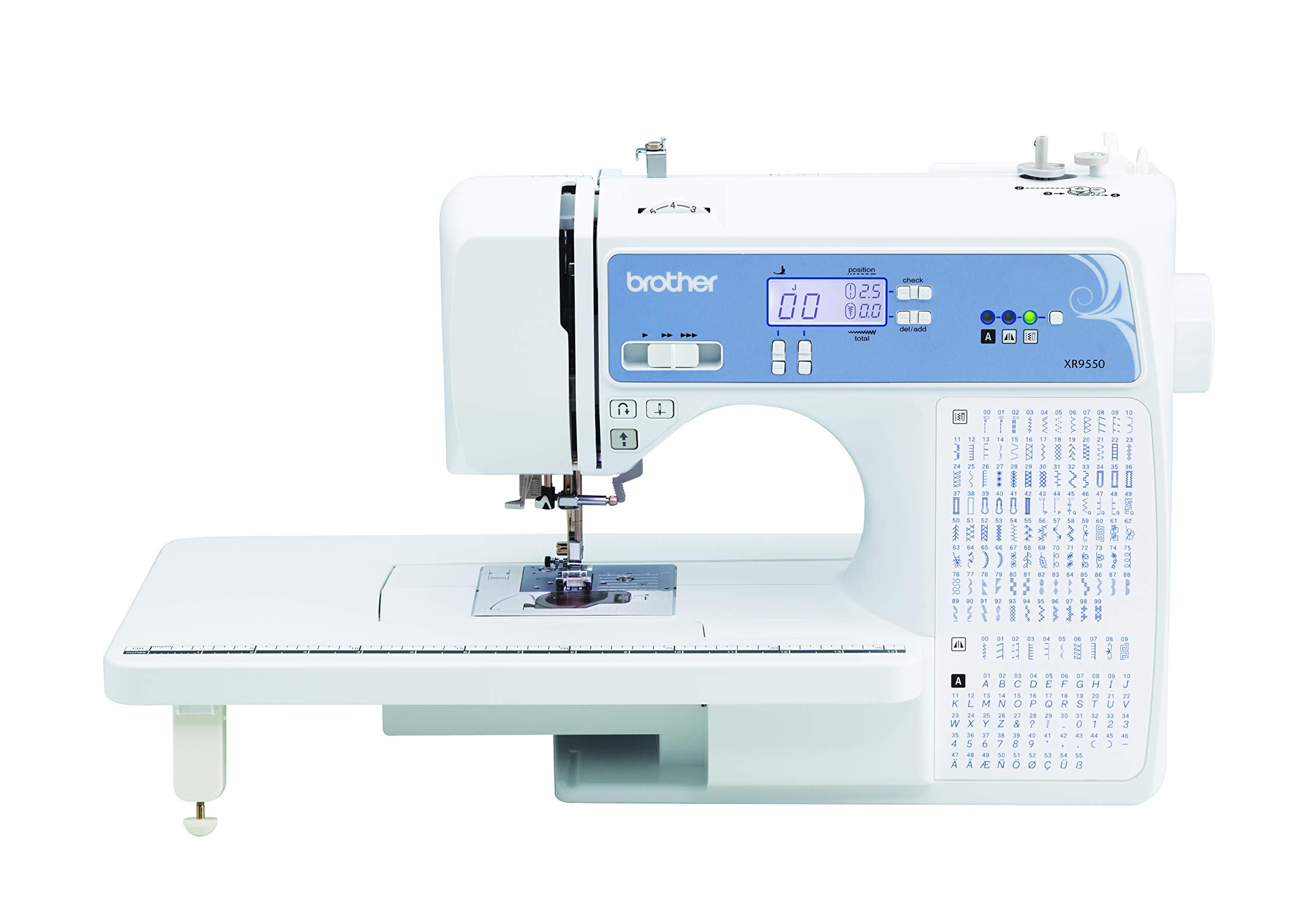 Brother XR9550 Computerized Sewing and Quilting Machine with LCD Display - Includes 10-Pack Embroidery Bobbins (Clear) - Perfect for Home DIY, Fashion Design & Quilting Projects