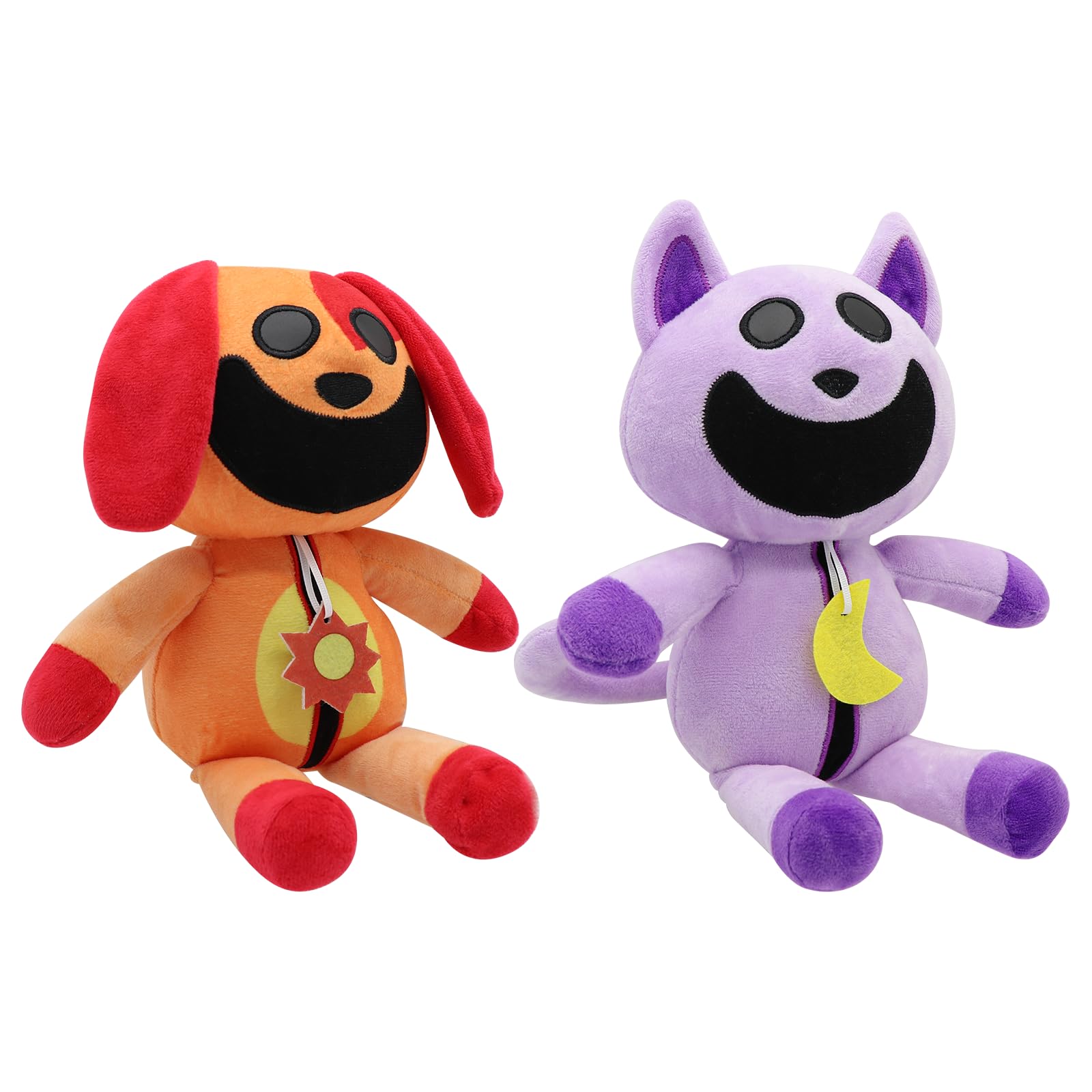 12 Inch Smiling Critters Plush Toys - Catnap Stuffed Animal Plushie, Soft Cuddly Plushies for Kids, Boys & Girls - Perfect for Gifts, Thanksgiving, Birthday & Christmas (2PCS) - Great for Bedroom Decor, Party Favors & Collectibles