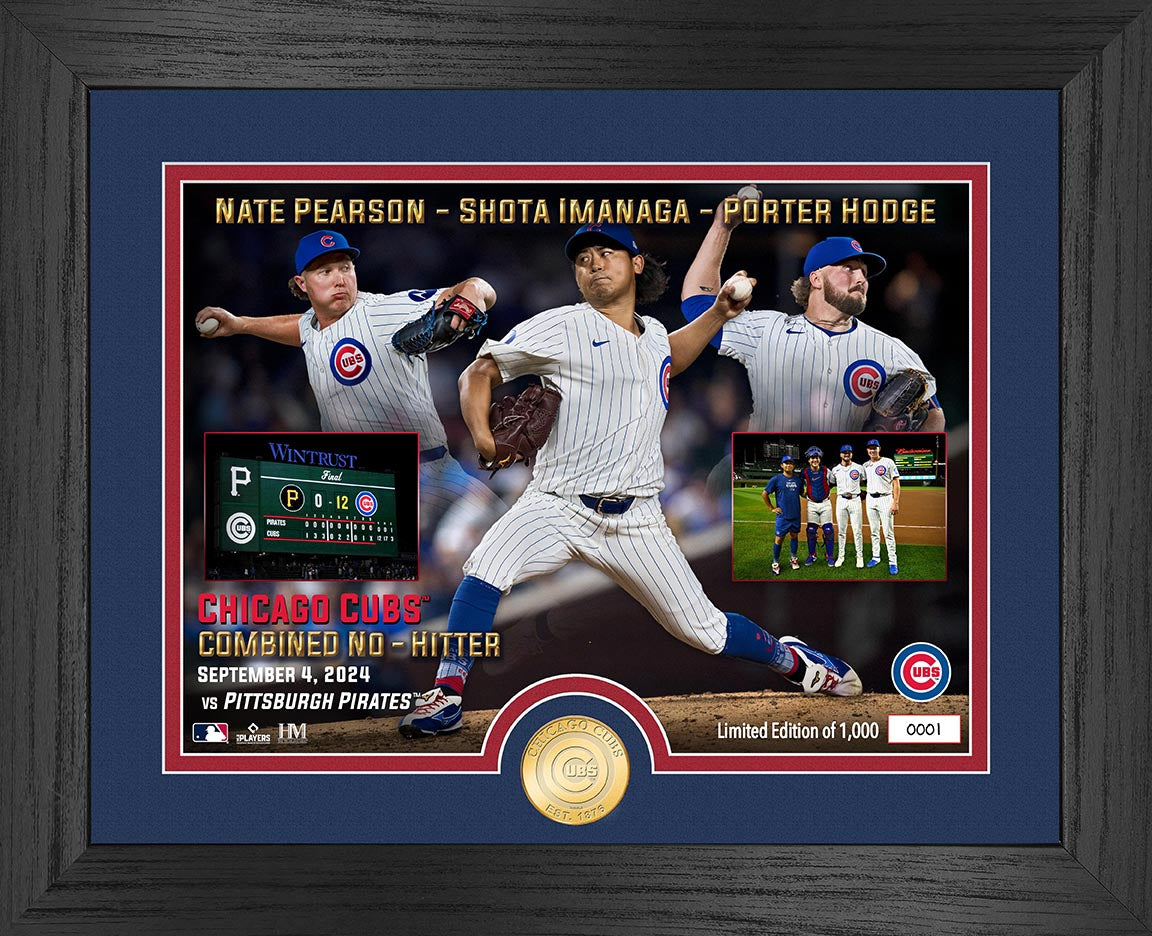 Shota Imanaga Chicago Cubs No-Hitter Commemorative Bronze Coin & Photo Mint - Perfect for Baseball Fans, Collectors, and Sports Memorabilia Displays