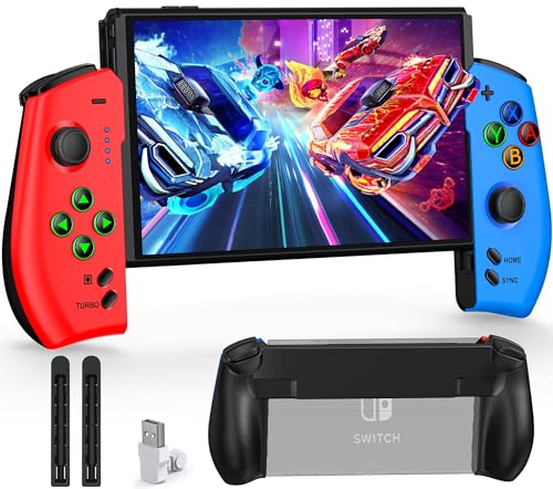 Wireless Switch Controller for Nintendo Switch/OLED - Full Size Gamepad with Turbo, Buttons Lights & One-Click Connection | Ergonomic Joypad Replacement for Switch Controllers | Perfect for Gaming, Travel & Family Fun
