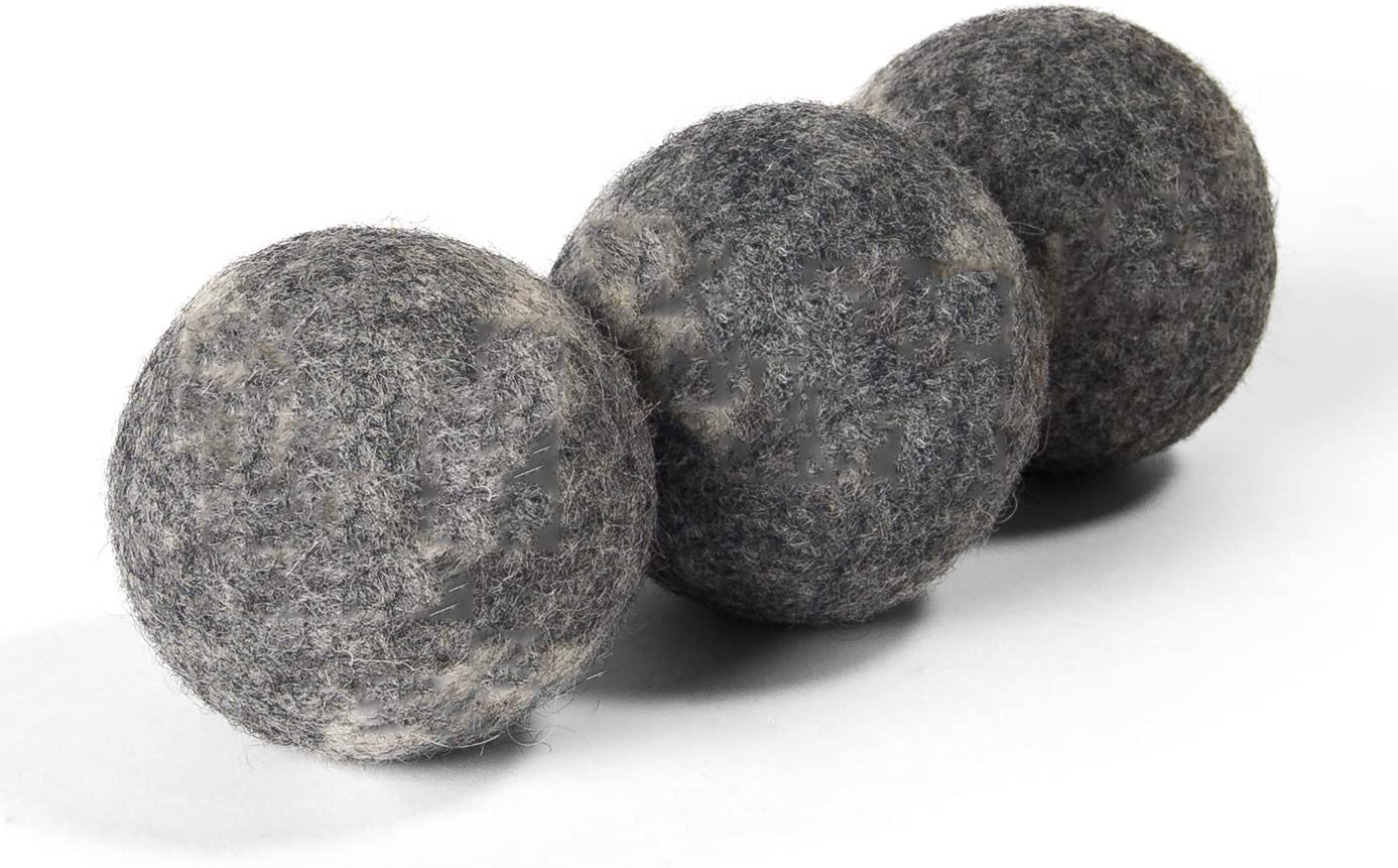3-Pack Natural Merino Wool Dog Balls - 100% Organic Chew & Fetch Toys for Small Medium Large Dogs - Teeth Cleaning Pet Toys for Indoor Outdoor Play - Perfect for Training, Fetch Games & Dental Health
