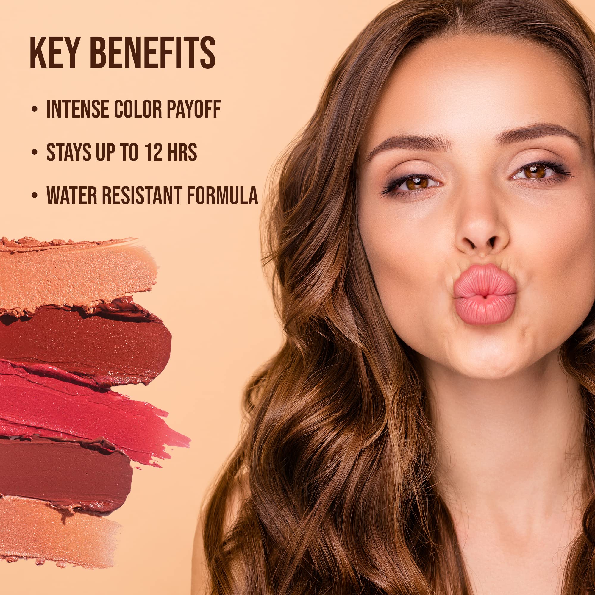 COLORS QUEEN Matte Lipstick - Long Lasting Chili Red Lipstick for Women, Hydrating & Non-Drying, Perfect for Date Night, Parties & Everyday Wear