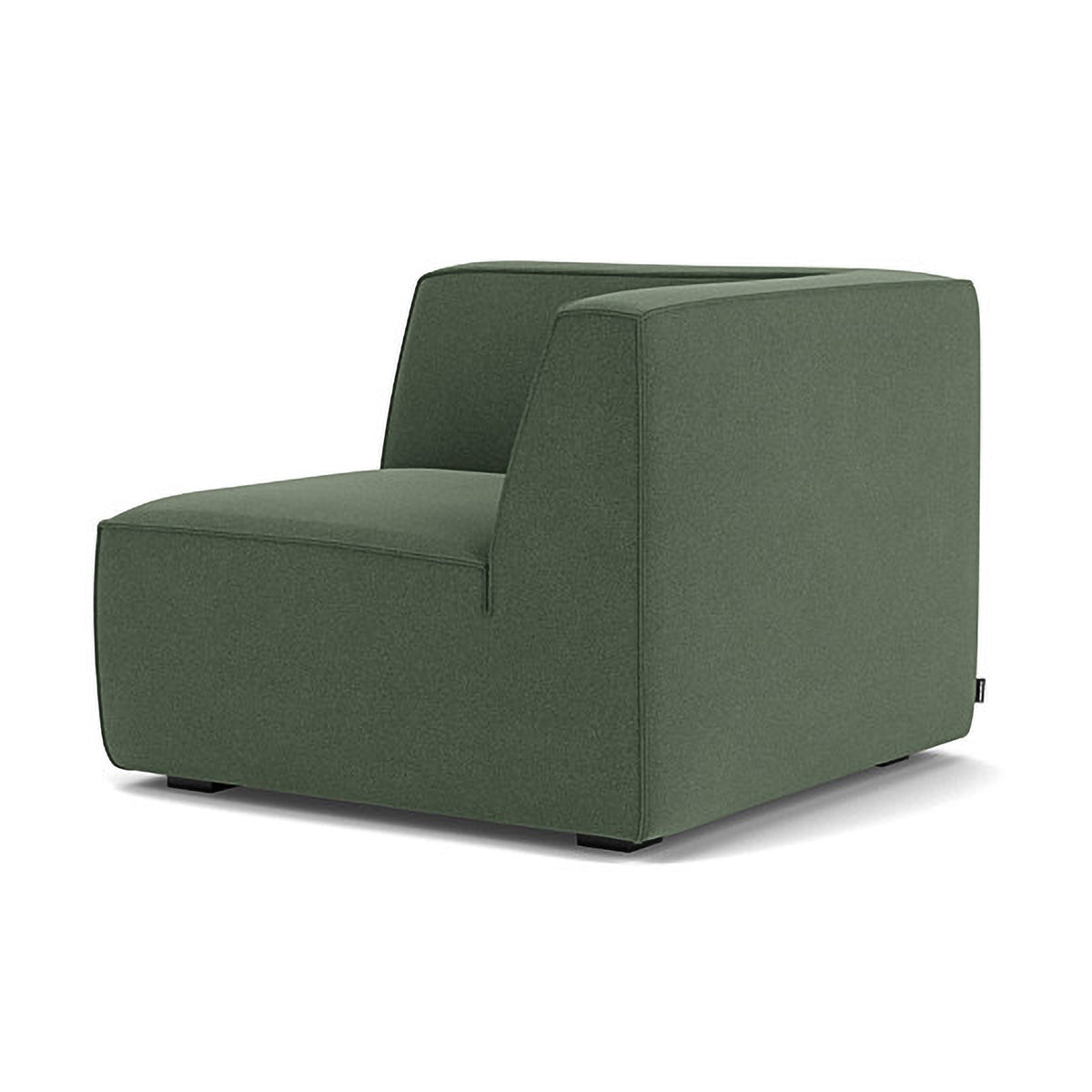 Modern Dane Fabric 1-Seater Left Corner Modular Sofa - Compact Sectional Couch for Small Living Rooms & Apartments