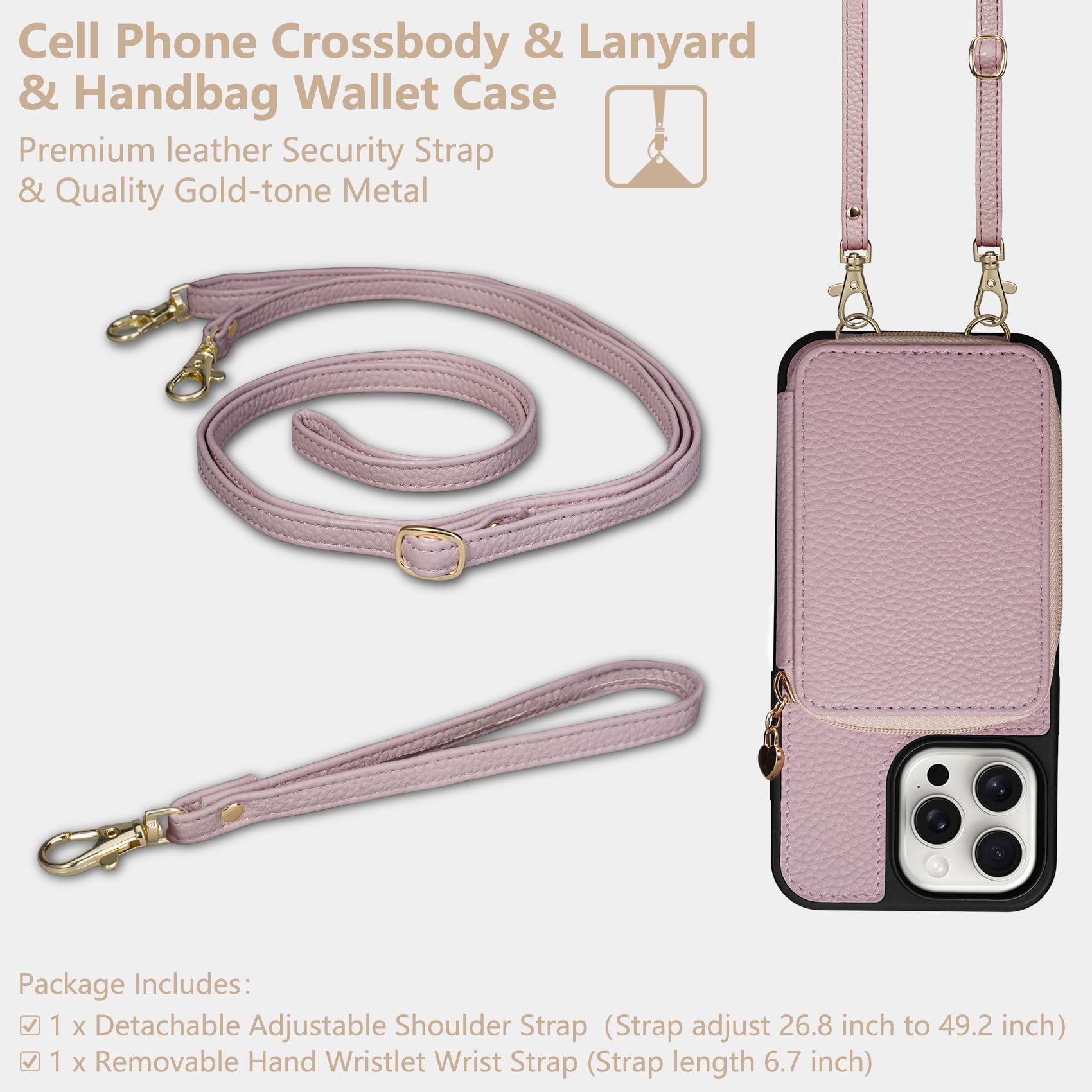 Premium Leather Wallet Case for iPhone 16 Pro (6.3