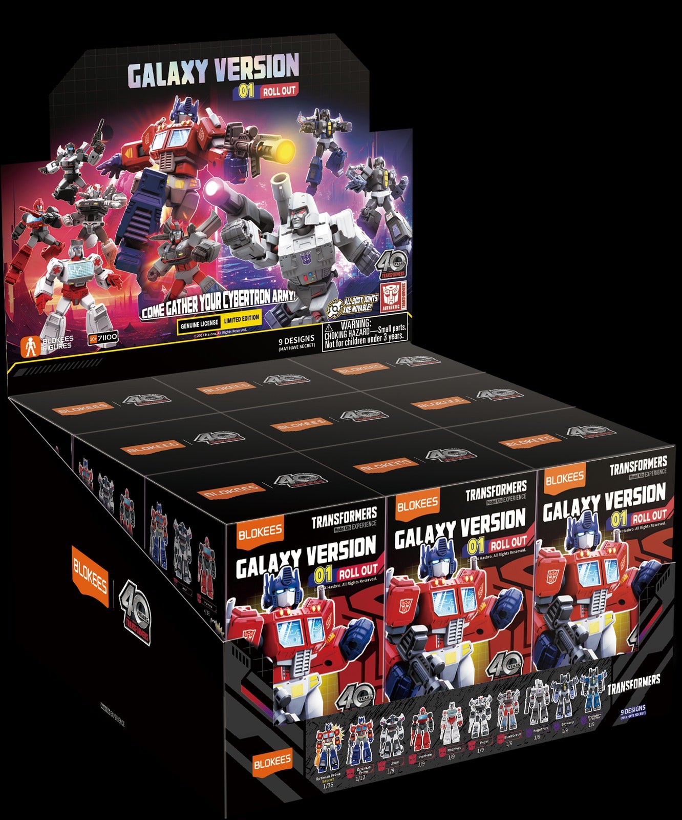 Blokees Transformers Model Kits - Galaxy Version #01 (Set of 9) | Collectible Action Figures for Adults & Kids | Perfect for Display, Gifts, and Toy Collections