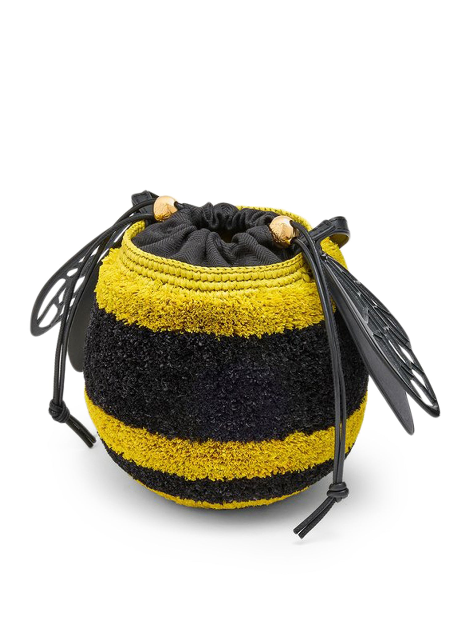 Stylish Bee Basket Bag in Raffia & Calfskin - Perfect for Beach, Picnic, and Summer Outings