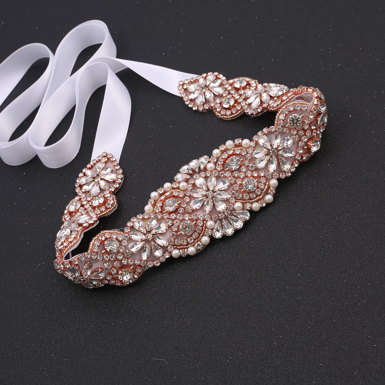 Sparkling Rhinestone Wedding Belt for Bride & Bridesmaids - Elegant Crystal Sash for Wedding Dresses | Perfect for Bridal Showers, Ceremonies & Special Occasions