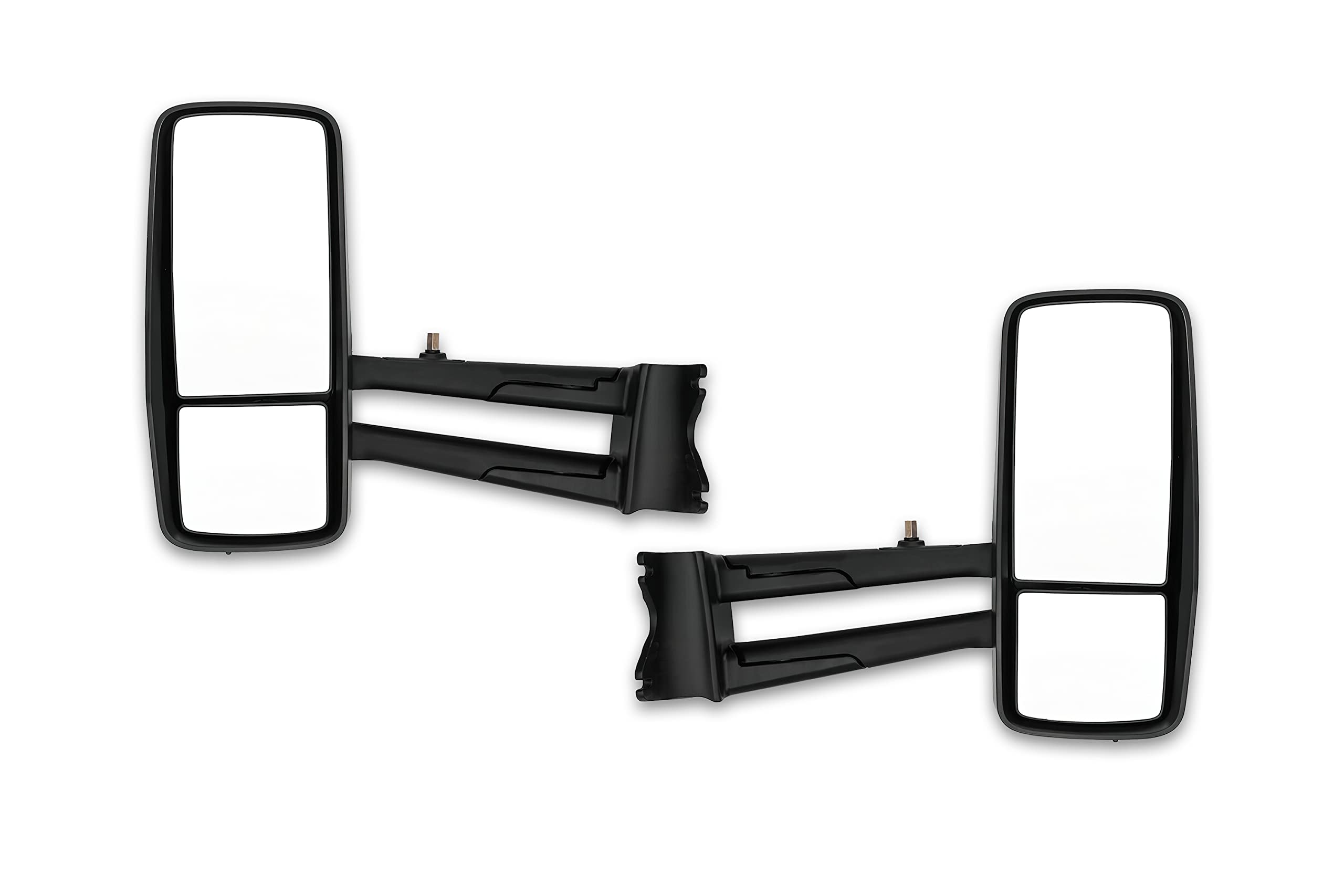 KOZAK Chrome Finish Semi Truck Door Mirrors with Arms - Compatible with Kenworth T680 & T880 (Right Passenger & Left Driver Pair) - Includes 2x 22