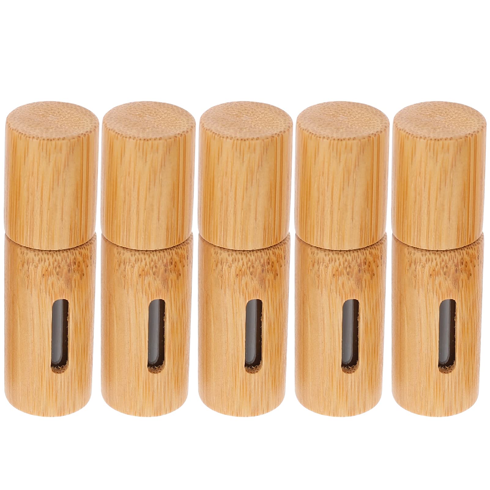**Cusstally 5-Pack Empty Refillable Roll-On Bottles for Essential Oils, Perfume & Deodorant – Portable & Convenient for Travel, Aromatherapy & DIY Blends**