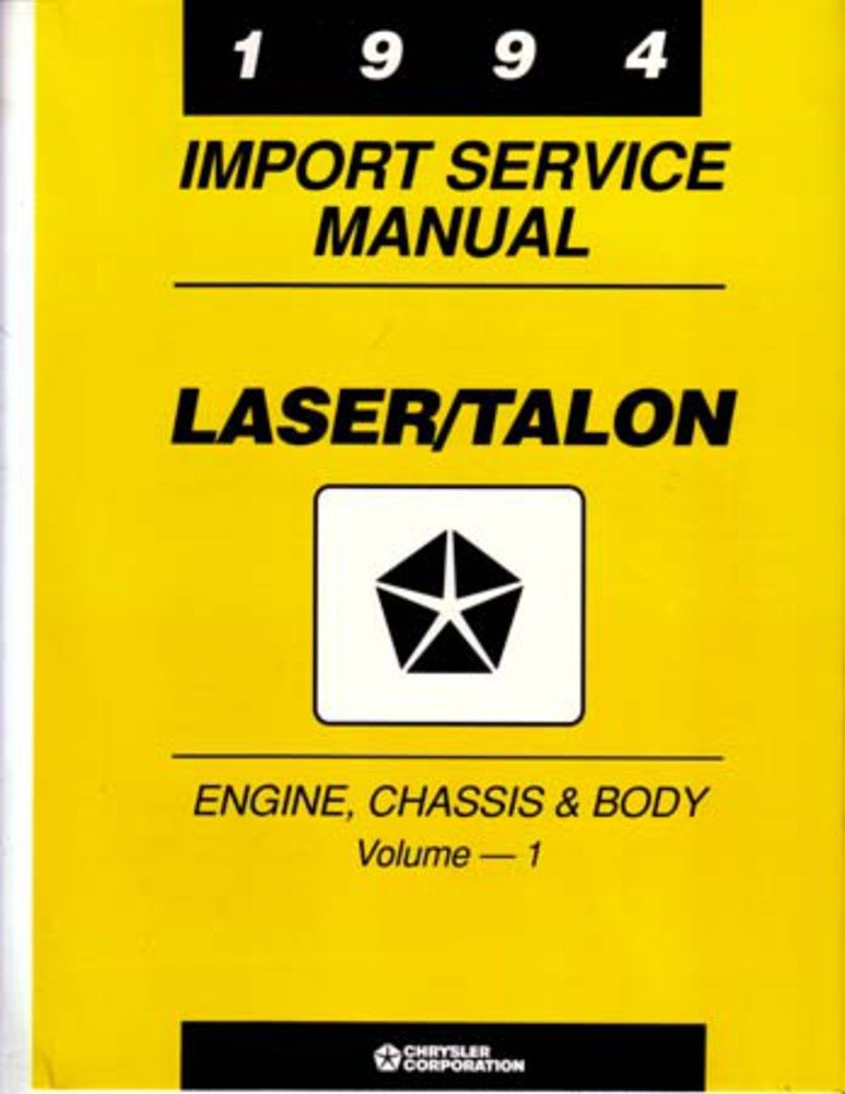 1994 Eagle Talon & Plymouth Laser Service Repair Manual - Complete Engine Wiring & Shop Guide | DIY Automotive Maintenance & Restoration Projects