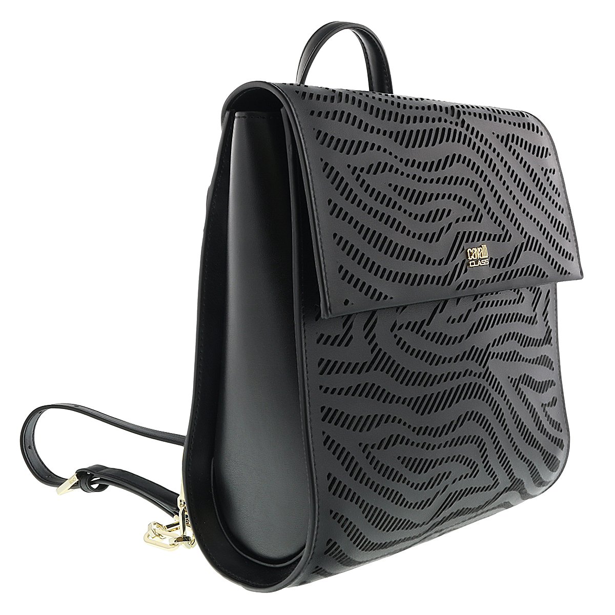 Roberto Cavalli Black Audrey 004 Women's Leather Backpack - Stylish & Durable for Work, Travel & Daily Use