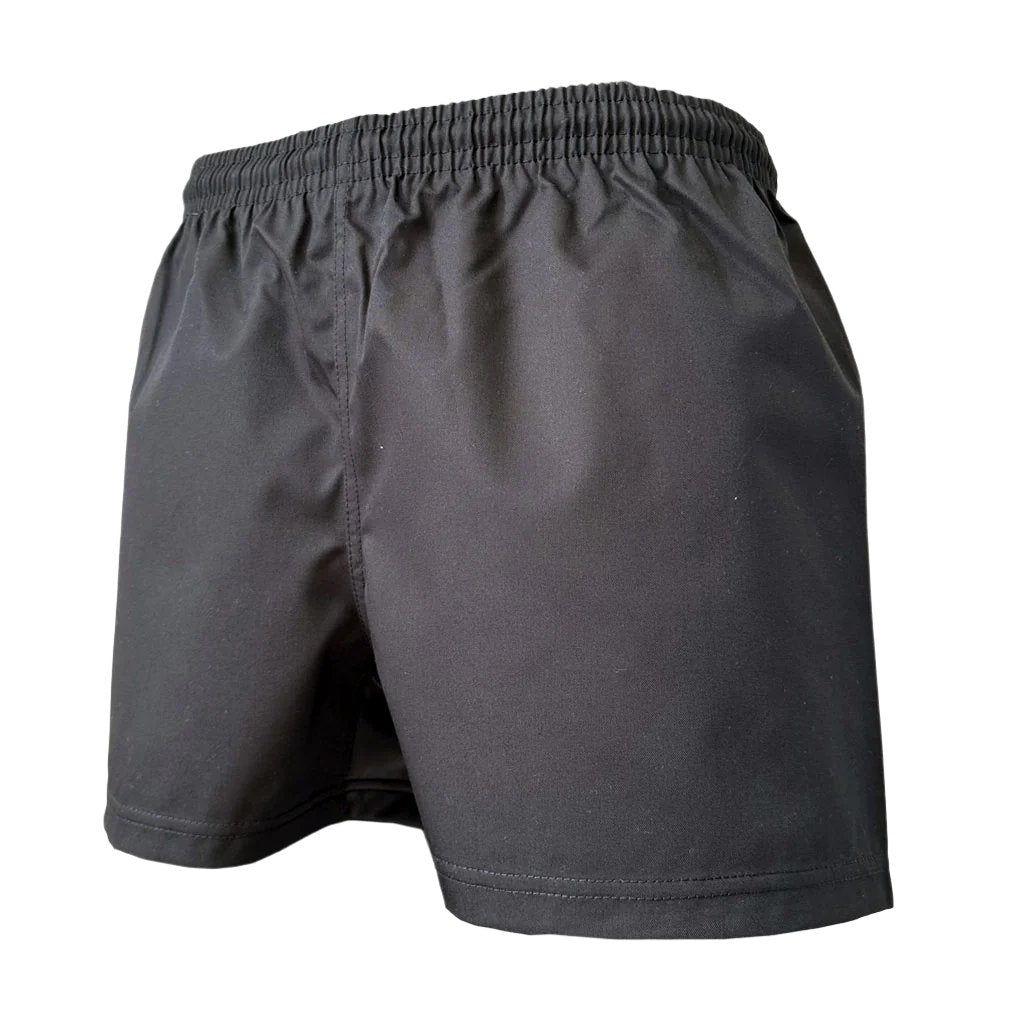 Men's Black Rugby Shorts - Breathable & Durable Athletic Shorts for Rugby, Training & Gym Workouts | Perfect for Sports & Outdoor Activities