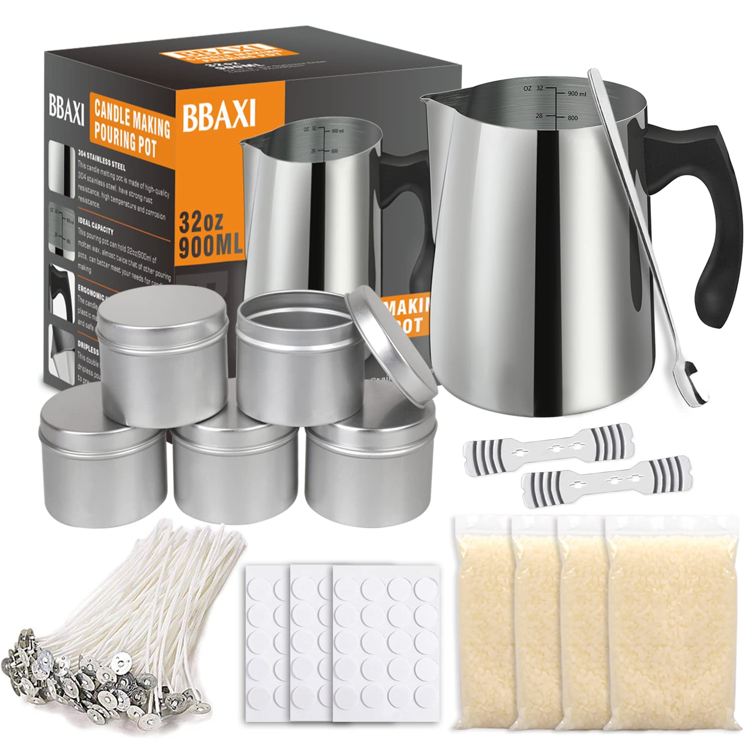 Premium Soy & Beeswax Candle Making Kit for Adults - Complete DIY Candle Craft Supplies with Melting Pot, Jars, Wicks & Tools - Perfect for Beginners, Home Decor & Relaxation Gifts