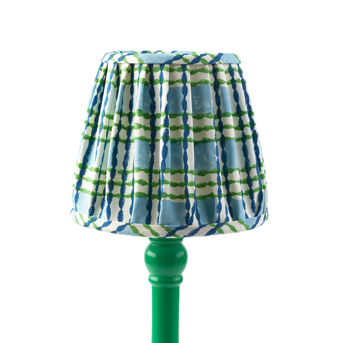 Pleated Trellis Grass Sky Small Lampshade - Modern Home Decor for Living Room, Bedroom & Office Lighting