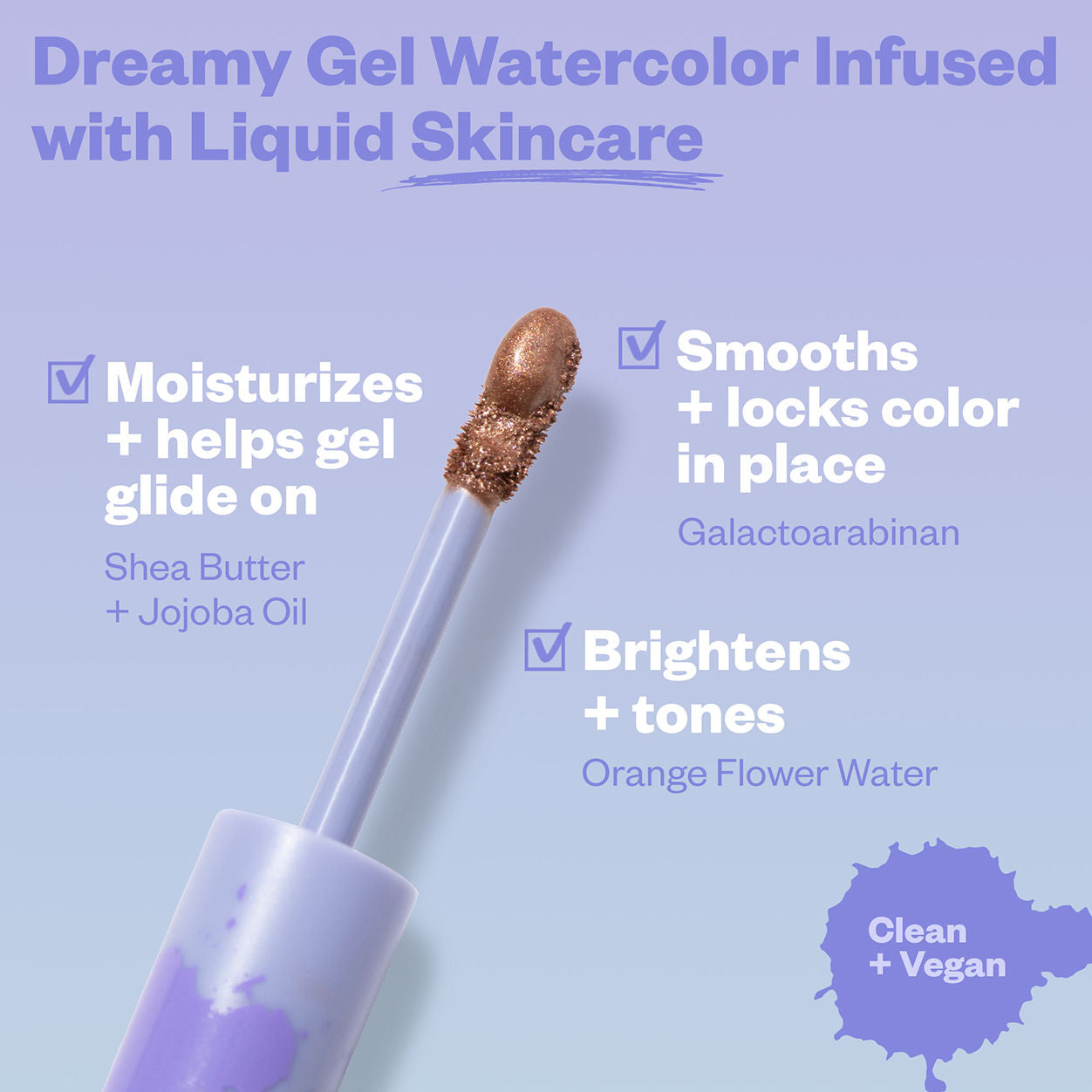 10 Second Quick-Dry Eye Gel Watercolor Eyeshadow - Long-Lasting, Smudge-Proof & Vibrant Colors for Day & Night Makeup Looks