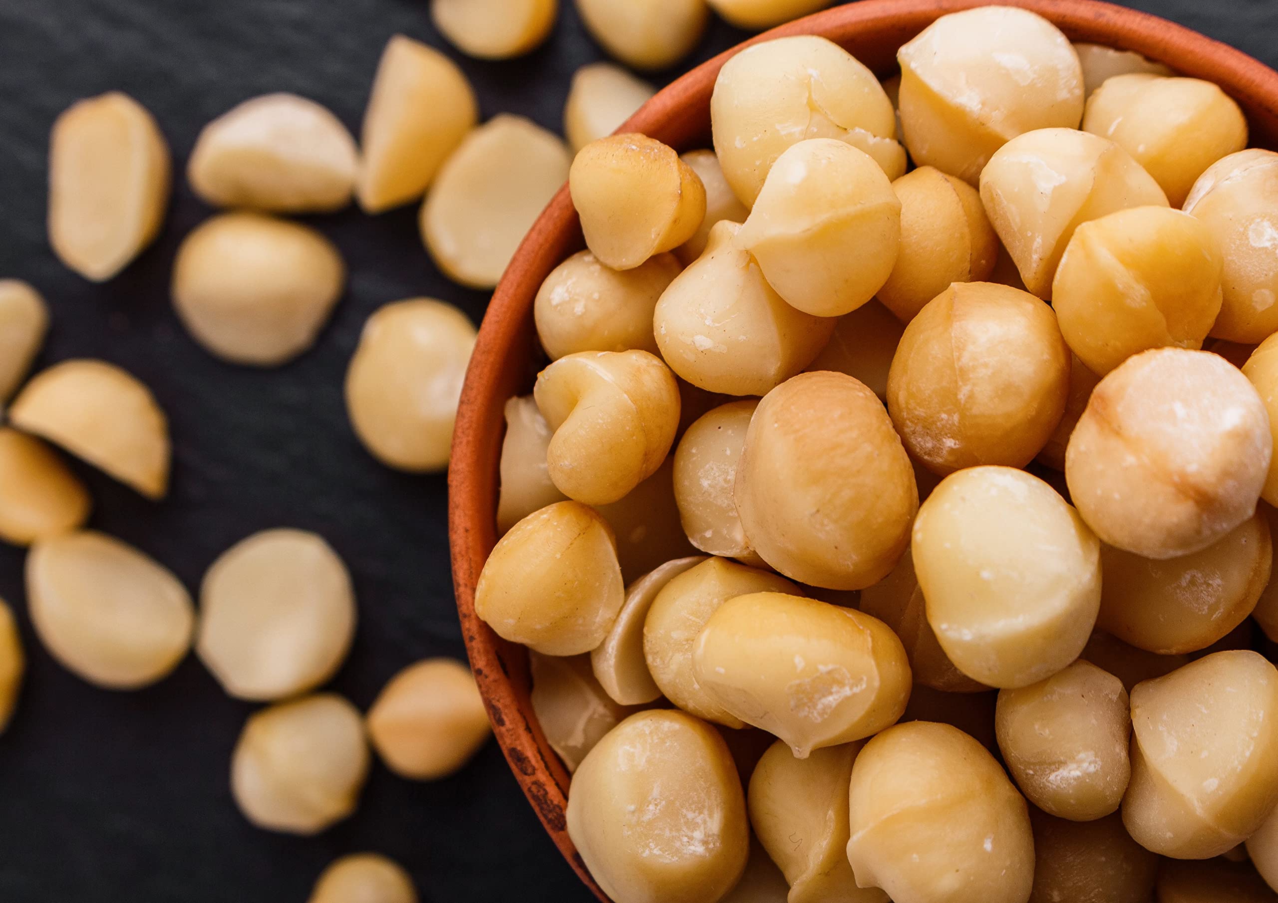 Food to Live Dry Roasted Macadamia Nuts with Himalayan Salt | 8 Pound Bulk Pack | Oven Roasted Whole Nuts | Lightly Salted, No Oil Added | Vegan, Keto & Kosher Certified | High Protein Snack | Perfect for Baking, Trail Mix & Healthy Snacking