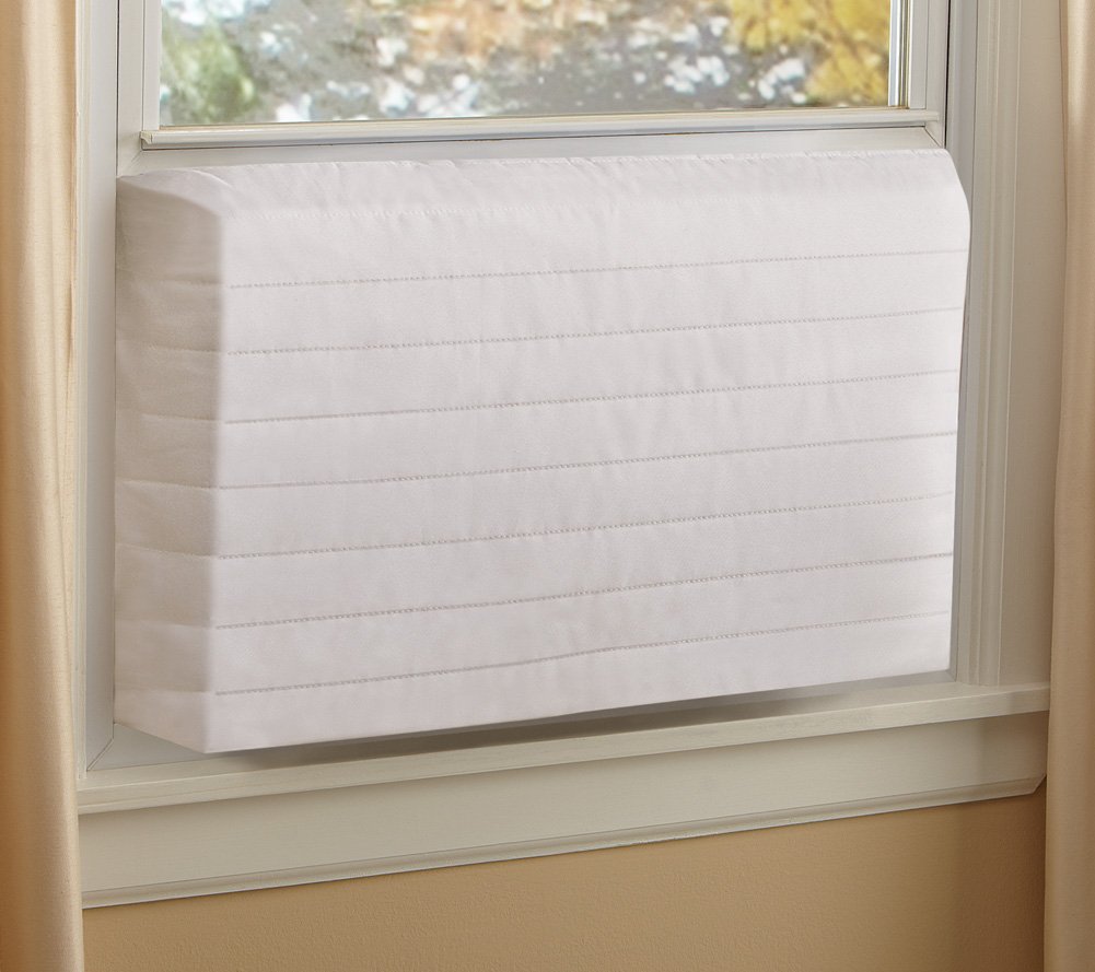 Indoor Quilted Window Air Conditioner Cover - Insulated AC Cover for Heat Retention & Dust Protection, Large Size | Perfect for Winter Home & Apartment Use
