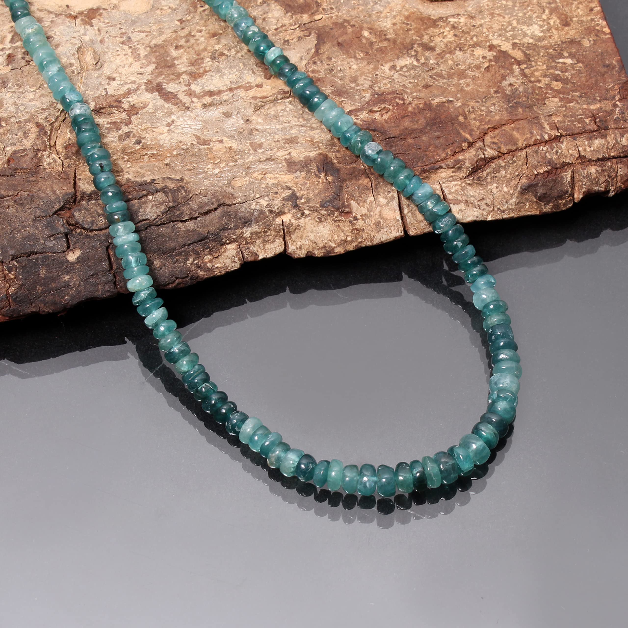 Natural Grandidierite Sterling Silver Necklace with Adjustable Chain - Handmade Beaded Jewelry for Healing & Energy - Elegant Yoga & Meditation Accessory - Perfect for Casual Wear, Spiritual Practice & Gift Giving
