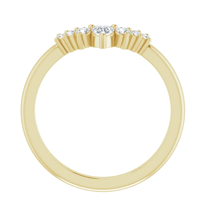Exquisite Arched Pear Diamond Ring for Women | Elegant 14K Gold Engagement & Wedding Band | Perfect for Proposals, Anniversaries & Special Occasions