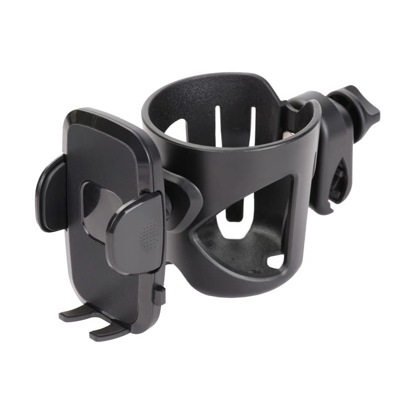 LXT PANDA Wheelchair Drink Cup Holder - Adjustable & Removable Stroller Cup Holder for Wheelchair, Walker, Rollator - Easy to Install Foldable Beverage Carrier - Perfect for Outdoor Activities, Shopping & Travel