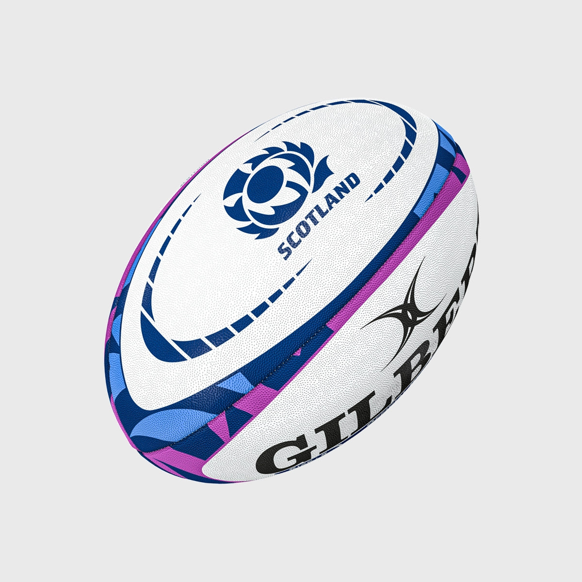 Gilbert Scotland Replica Mini Rugby Ball - Navy & Purple - Perfect for Rugby Fans, Collectors & Home Decor