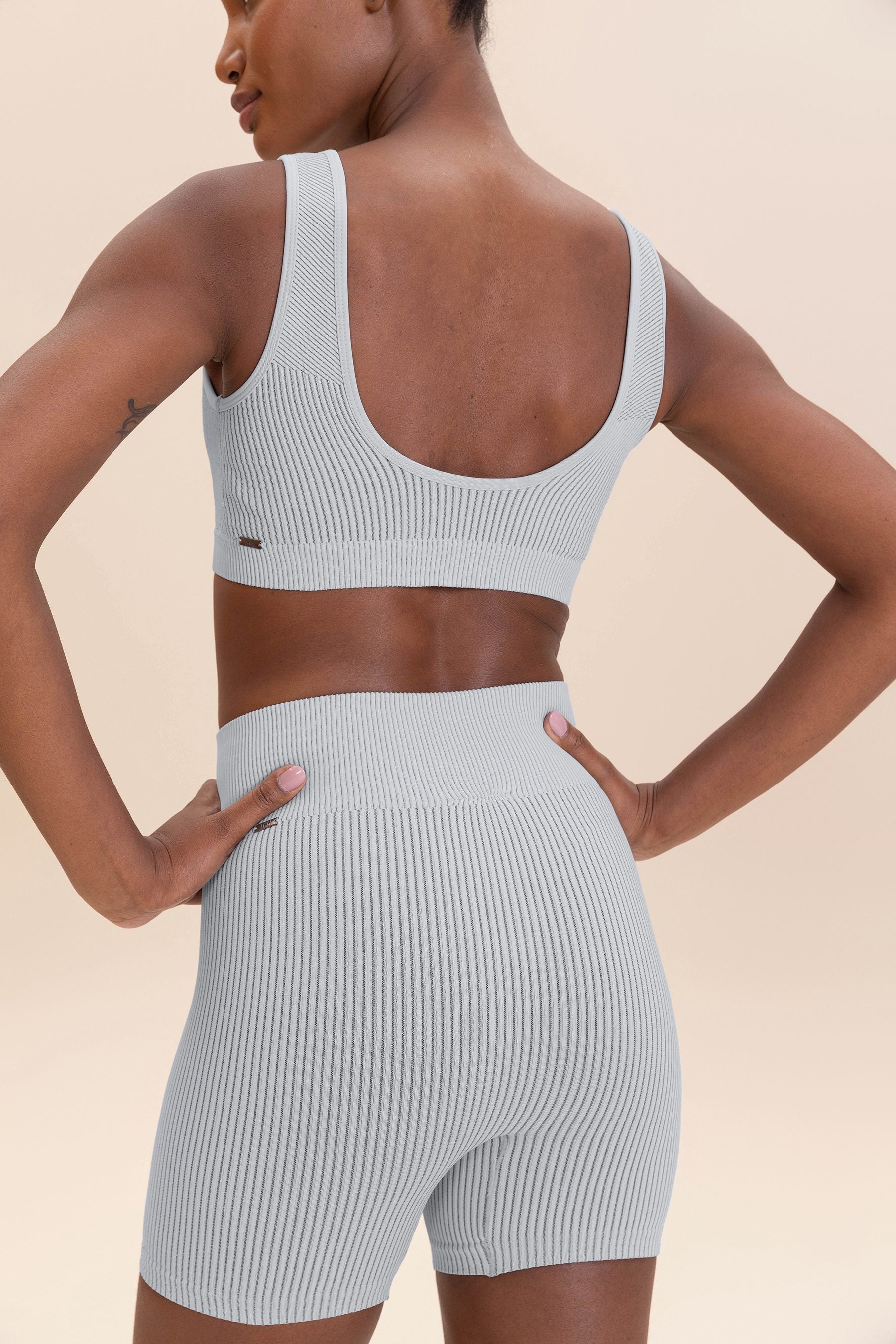 Rib Classic Seamless Shorts for Women - Comfortable Stretchy High Waist Yoga Shorts - Perfect for Workout, Running, Lounge & Sleep