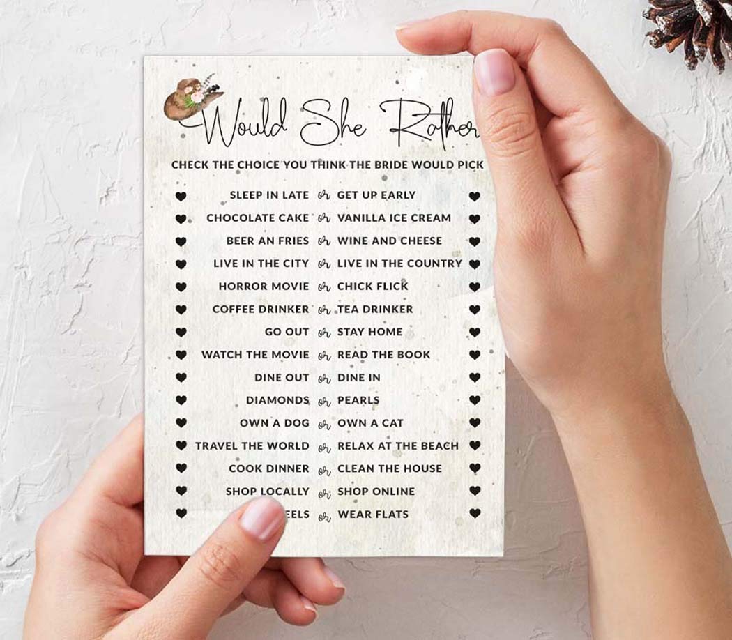 Bachelorette Party Games Set - Cowgirl Themed Bridal Shower Games Bundle (4 Games, 50 Sheets Each) for Wild West Bachelorette Parties & Girls Night Out Fun