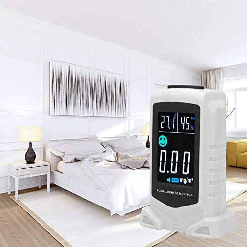 High Accuracy Formaldehyde Detector with 3-Inch Screen - C6H6 & Temperature Monitor for Office, Conference Room & Home Air Quality Testing | Perfect for Indoor Safety & Health Monitoring
