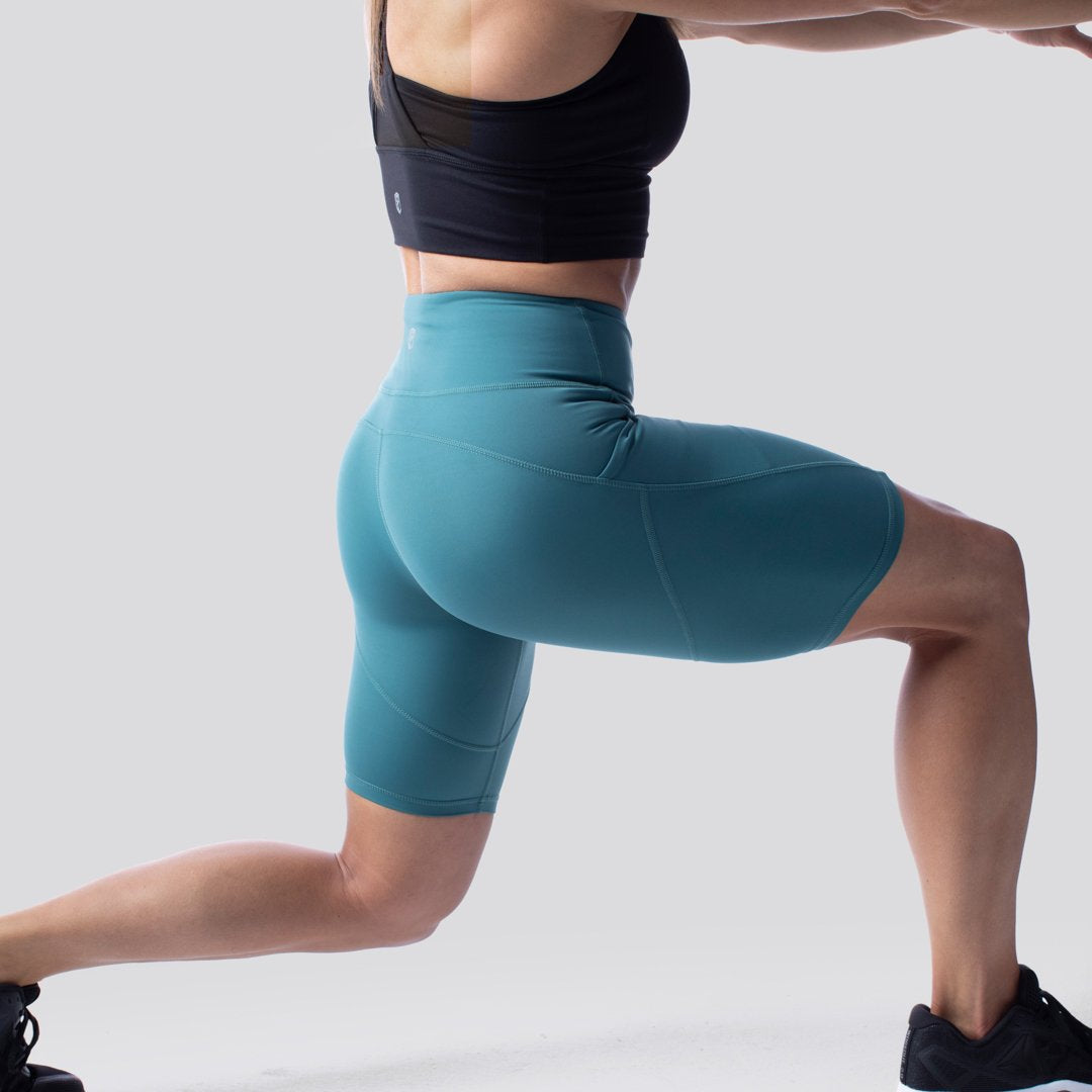 Cadence Short Aquastone - Stylish and Comfortable Women's Running Shorts for Gym, Yoga & Outdoor Activities