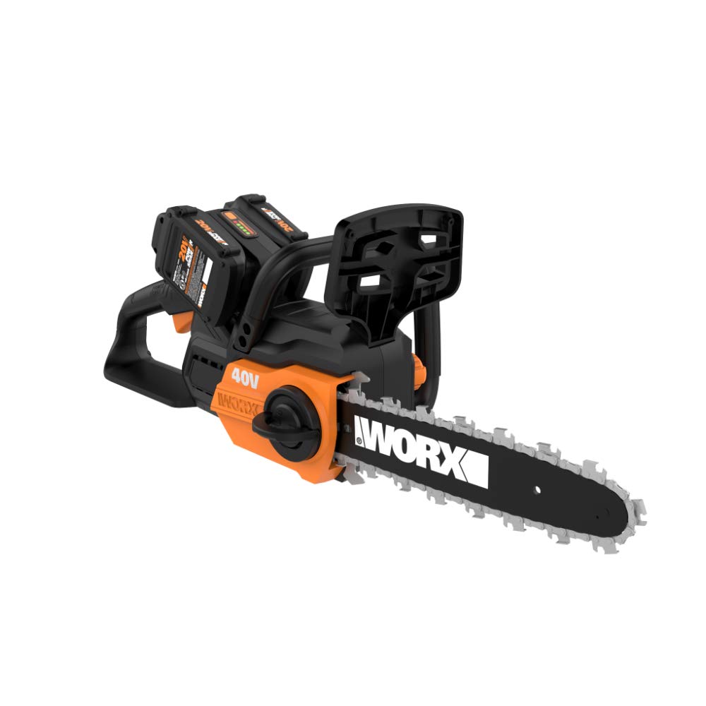 Worx 40V 12-Inch Cordless Chainsaw with Auto-Tension System | WG381 | Battery & Charger Included | Power Share Compatible | Perfect for Tree Trimming, Firewood Cutting & Yard Maintenance