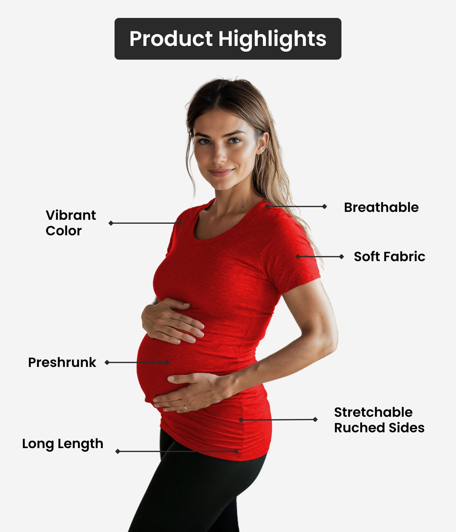 **Maternity Shirts for Women - Soft & Comfortable Pregnancy T-Shirts - Perfect Gifts for Expecting Moms - Ideal for Casual Wear, Baby Showers & Maternity Photos**