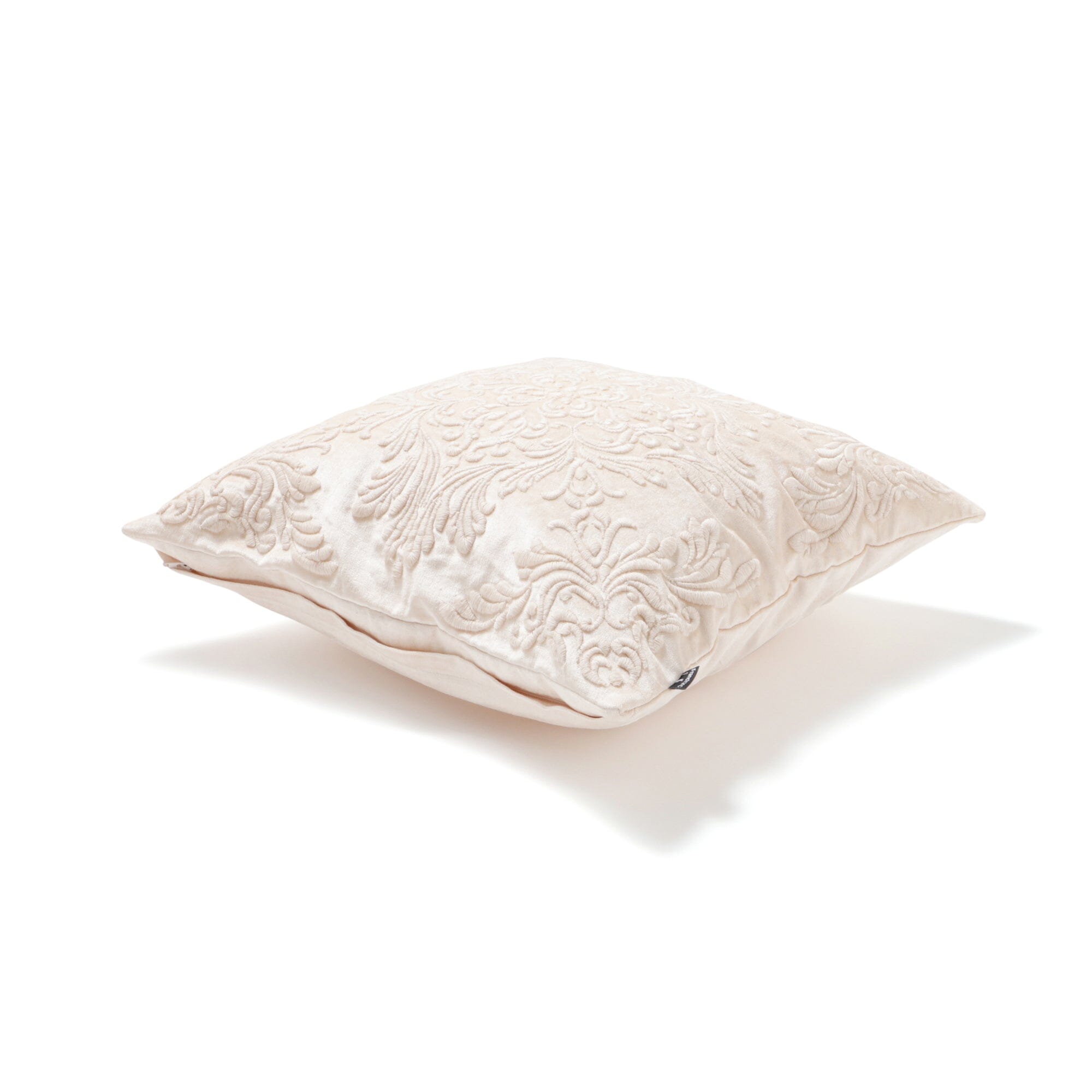 Embroidered Ornament Cushion Cover 45x45cm Beige - Elegant Home Decor for Sofa, Bed & Living Room