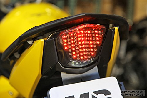 Smoke Lens Sequential LED Tail Lights for 2009-2017 Yamaha FZ6R - High Visibility Motorcycle Brake Lights for Night Riding & Enhanced Safety