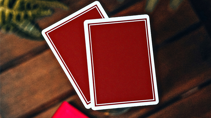 NOC Pro 2021 Burgundy Red Playing Cards - Premium Poker Cards for Magic Tricks, Cardistry & Casino Games