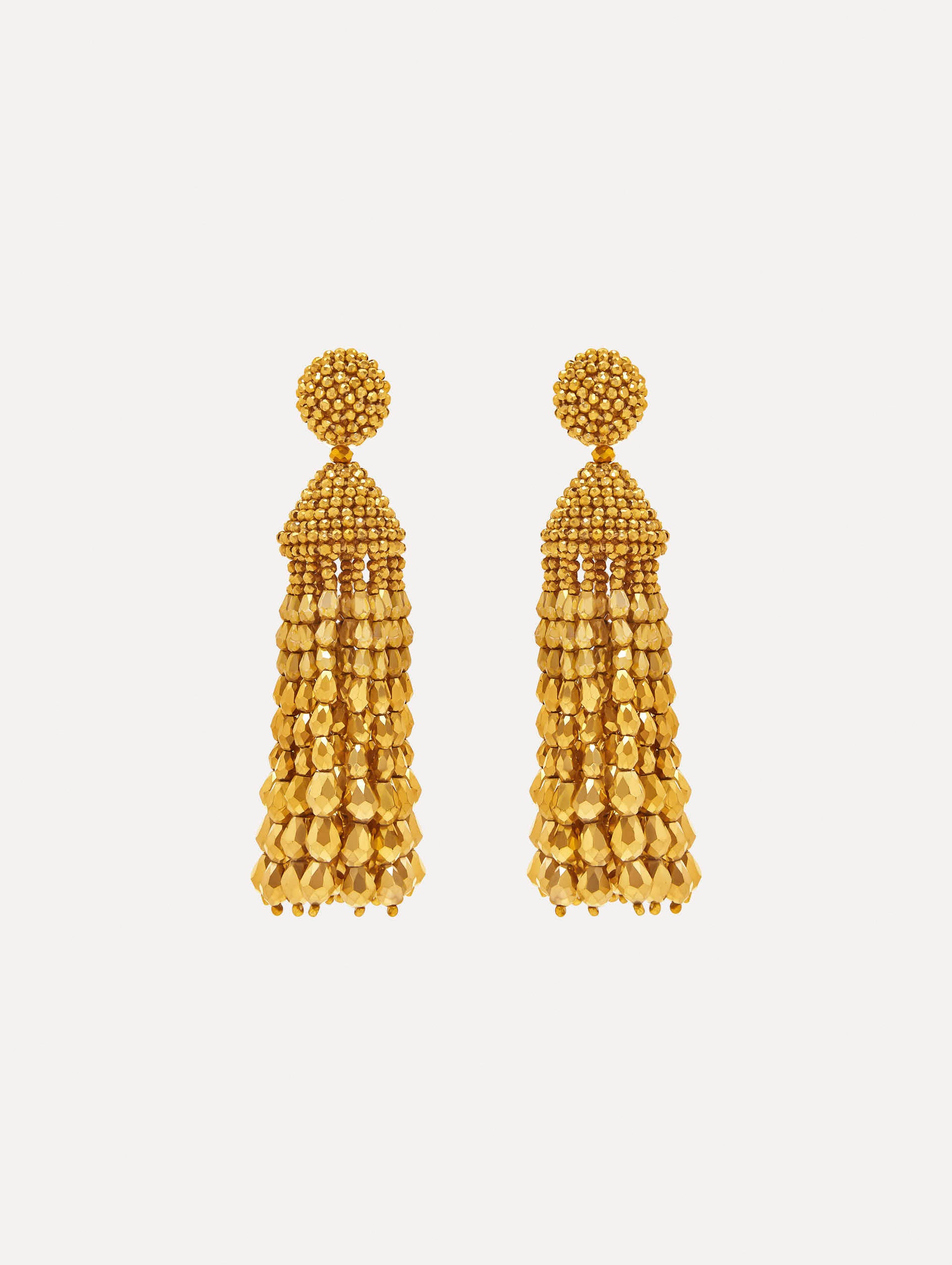 Elegant Beaded Chandelier Clip-On Earrings for Women | Crystal Dangle Drop Earrings for Parties & Weddings | Fashion Statement Jewelry for Evening Events & Special Occasions